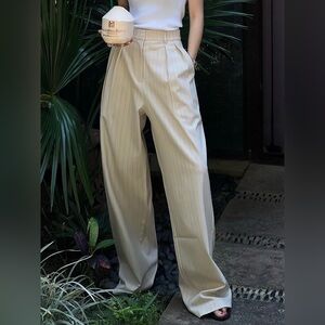 Commense Cream Wide Leg Pants
